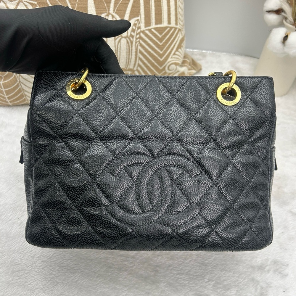 Chanel Black Quilted Shoulder Bag with Gold Hardware